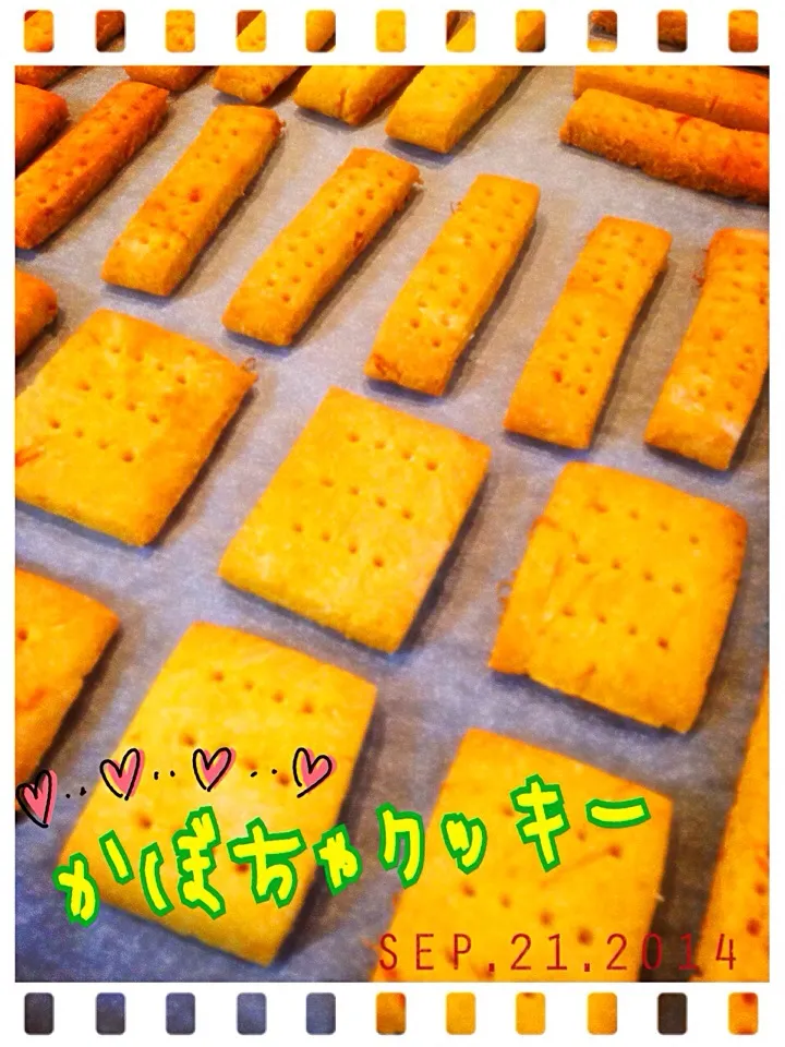 Snapdishの料理写真:サックリ♬米粉と片栗粉でカボチャクッキー|Konomi  Kataseさん