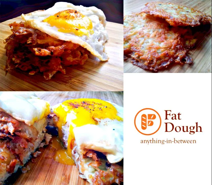 Rösti (Potatoes Pancakes) with Sour Cream and Sunny Side Up|Daniel Limさん