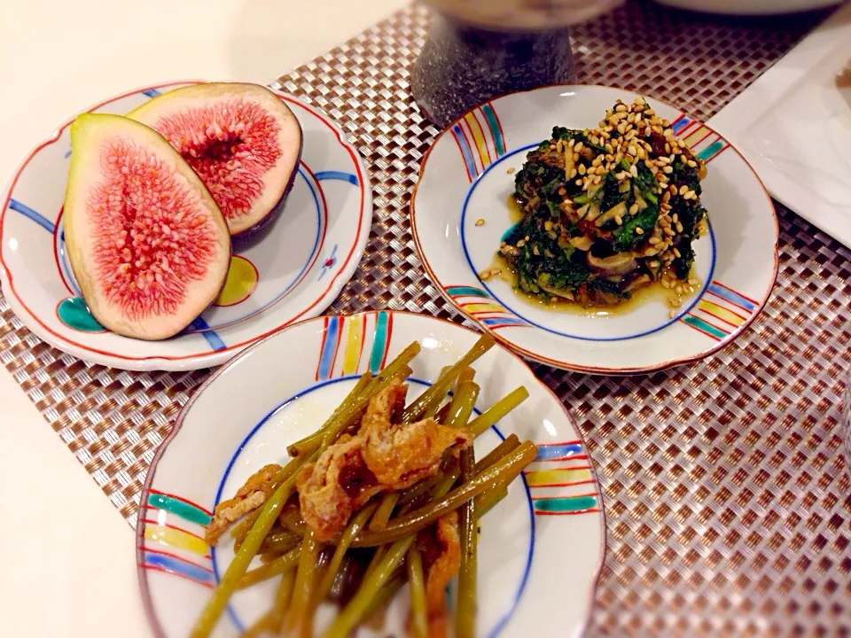 Snapdishの料理写真:夕飯。地物魚。自作野菜。|mikikoさん