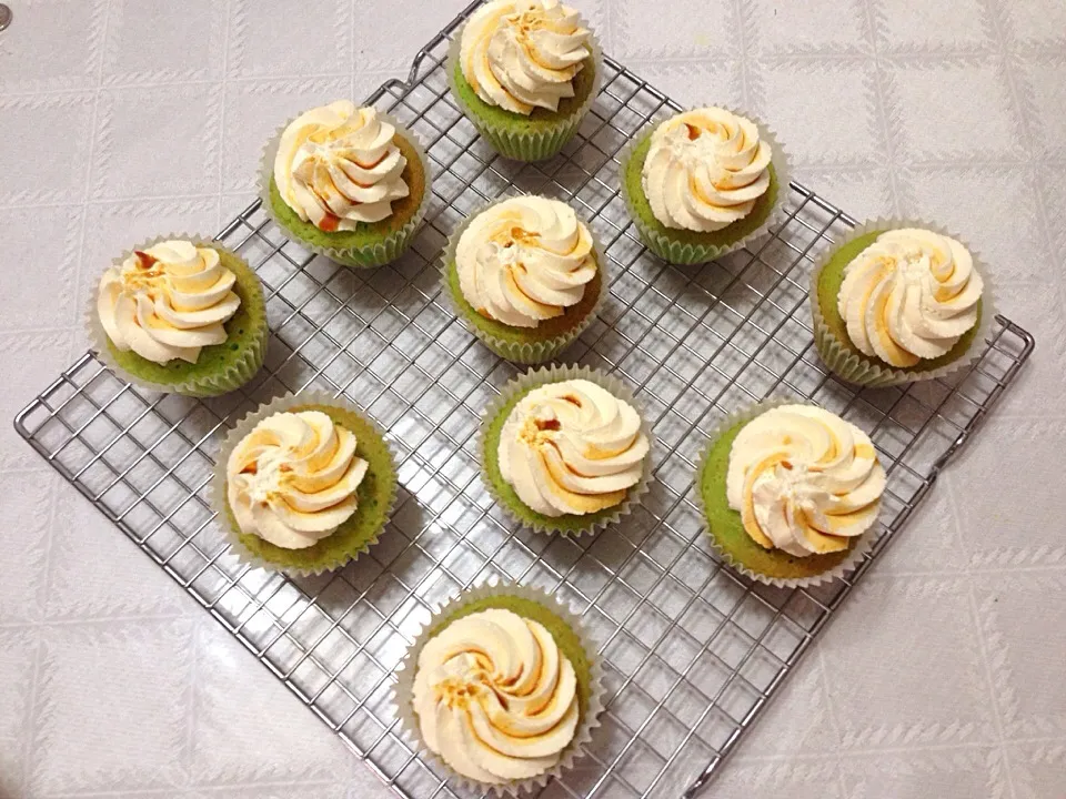 Pandan gula Melaka cupcakes|hurul | 후룰さん