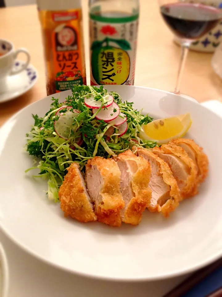 チキンカツの晩ご飯|TToshipieさん