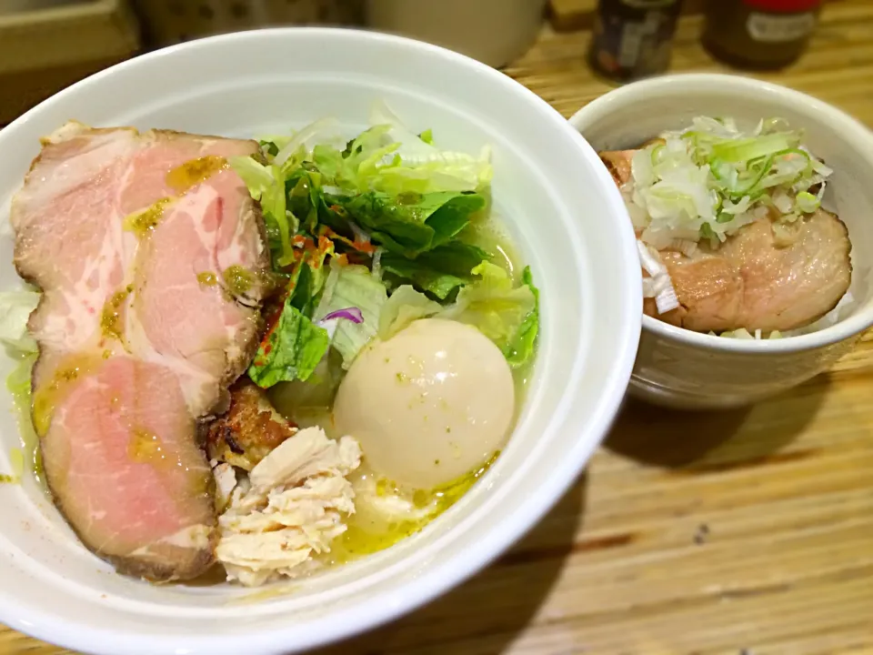 特製鶏そば＆ローストポーク丼|toshi,I🍴さん