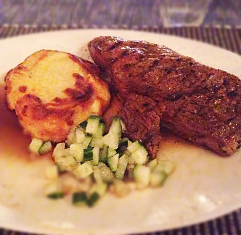 grilled entrecôte + potato souffle 🐮|KC Agustinさん