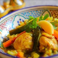 鶏とオリーブのレモンタジン