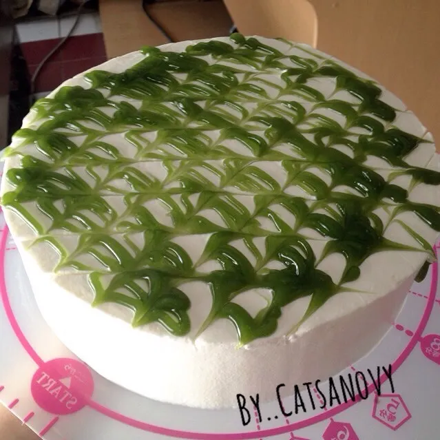 Matcha Cake 🍵|CatSaNovyさん