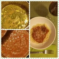 chicken & spinach meatballs w/sauce made from scratch|Cathy Villafuerteさん