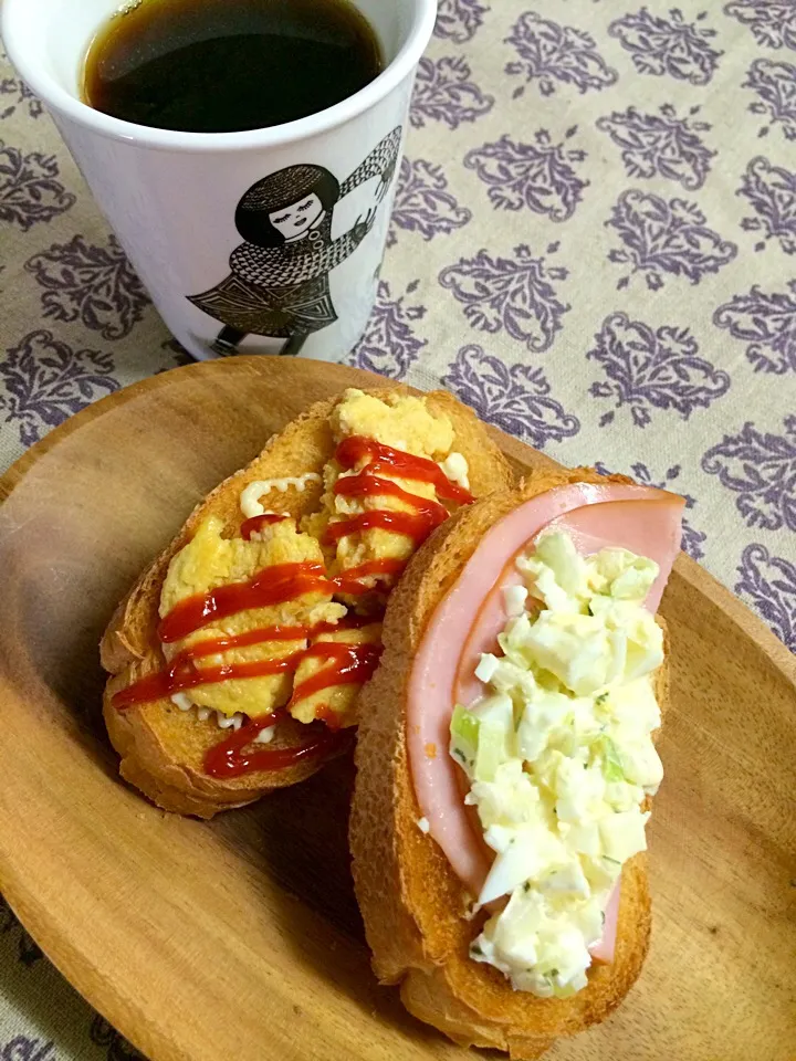 休日の朝食バゲットトースト|Mさん