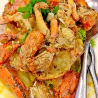 Crab fried with salty egg sauce|thiyaさん