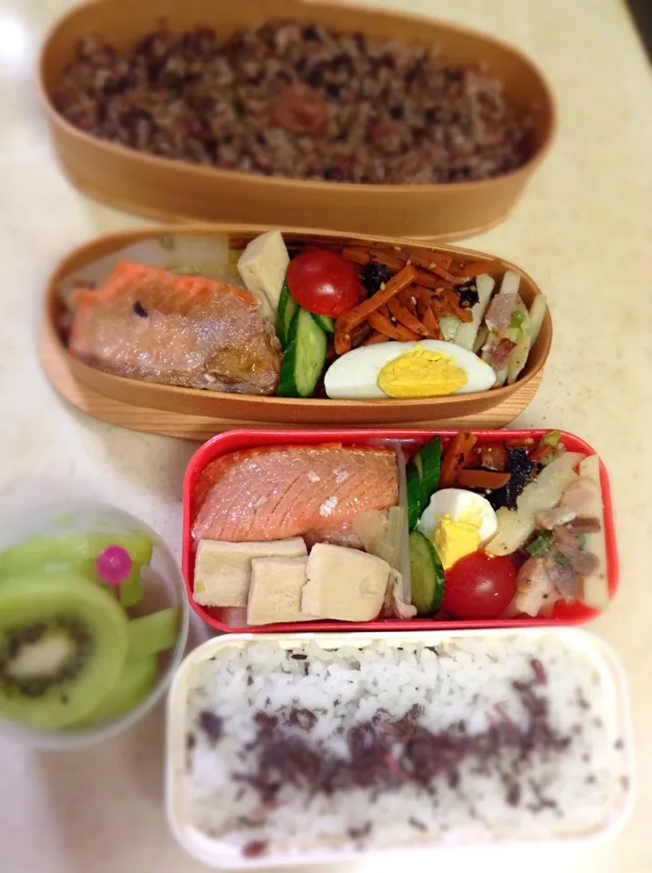 Today's lunch box. 鮭はらす弁当〜♪|hoppycowさん