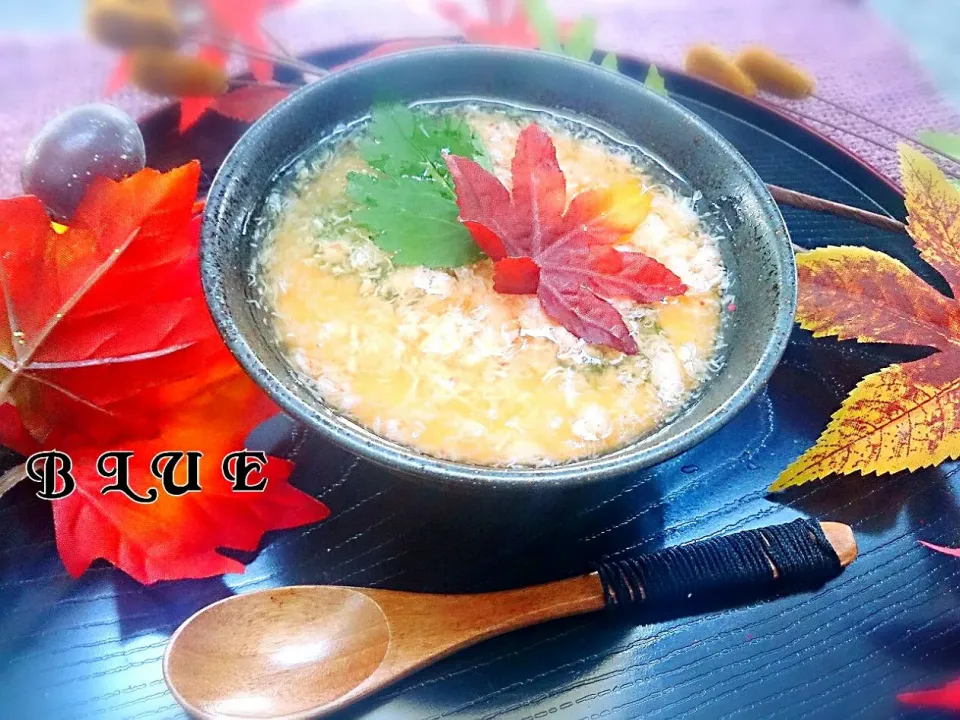 ★圧力鍋de茶碗蒸し蟹あんかけ★|B L U E 🍴さん