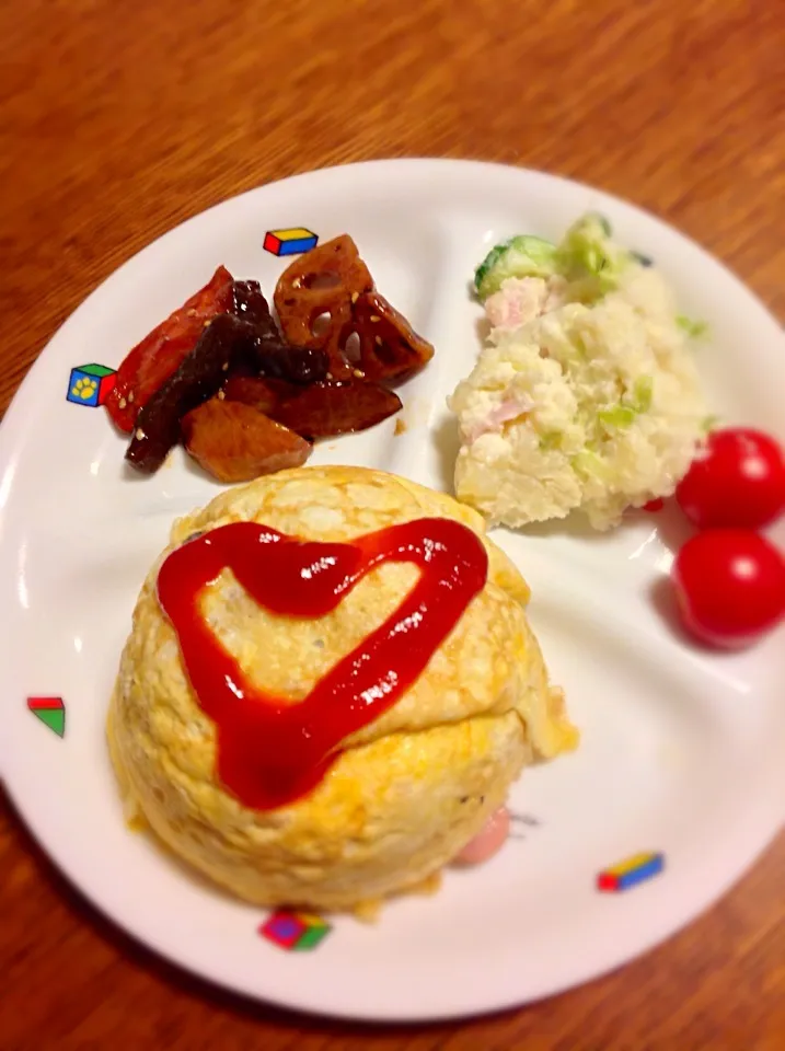 Snapdishの料理写真:Omelette rice!|kokoさん