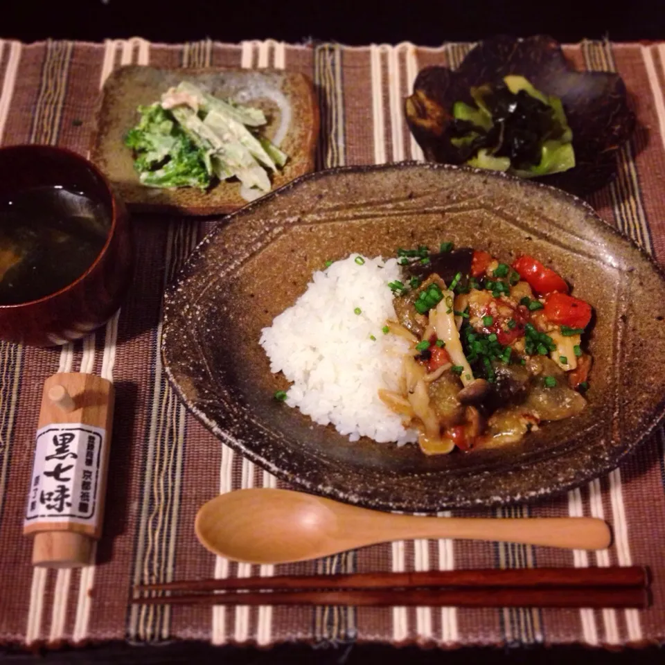 Snapdishの料理写真:今日の夜ご飯  2014.9.22.|あいこ ⁎ˇ◡ˇ⁎さん