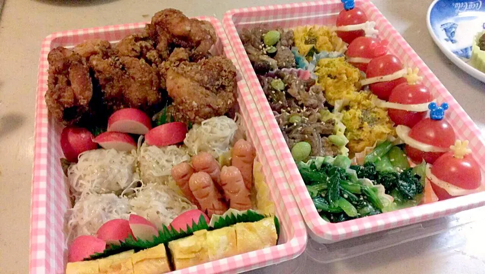 Snapdishの料理写真:よく出来ました！長女が作る梨狩り弁当👏👏|りんさん