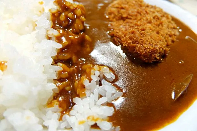 ちょこっと贅沢♪レトルトカレーに、お肉屋さんで揚げてもらったヒレカツをトッピング(≧∀≦)/|深夜特急fさん