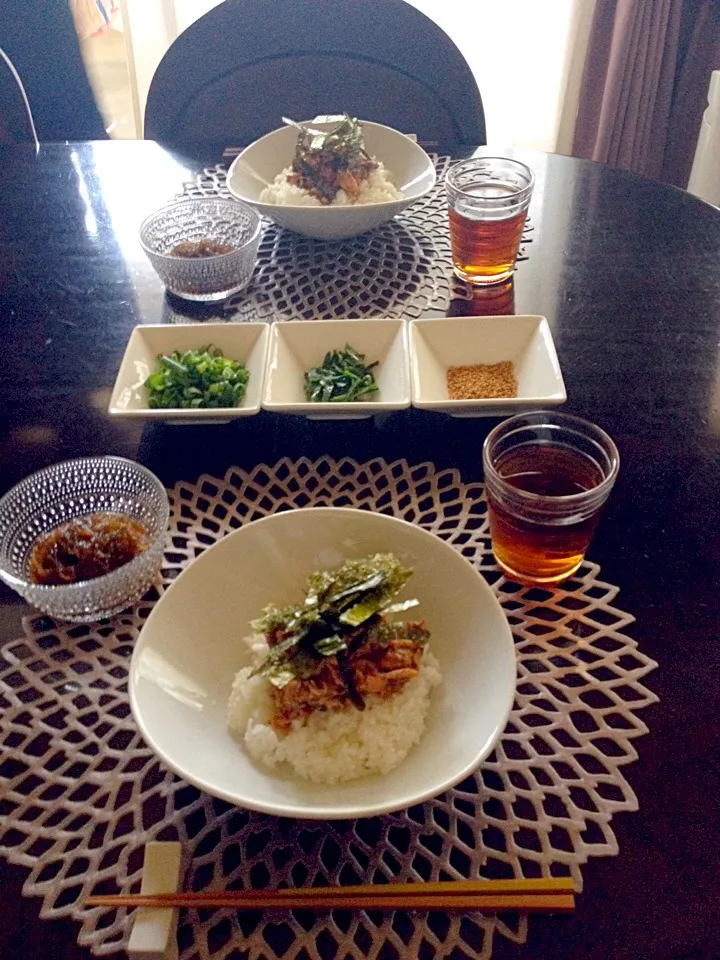 鯖缶で櫃まぶし(*^^*)|青い空さん