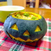 Snapdishの料理写真:🎃ジャックオランタン🎃まるごとグラタン♡