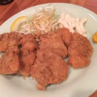 Snapdishの料理写真:マグロほほ肉のフライ|おてんき小僧さん