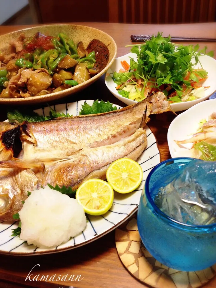 Snapdishの料理写真:甘鯛の開き🐟  でっかい*\(^o^)/*|かまさん