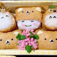 お祭り弁当No.3ひろりんちゃんの お稲荷トトロin♪♬