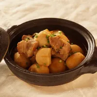 圧力鍋で作った、里芋と豚肉のチゲ鍋