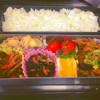 豚肉と茄子の味噌炒め弁当♥︎|みーさん