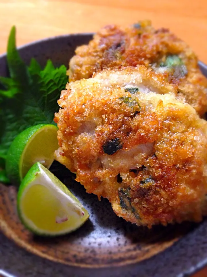 あいさんの料理 「里芋と鮭とほうれん草のコロッケ」茹で玉子入り|じゅんこっこさん