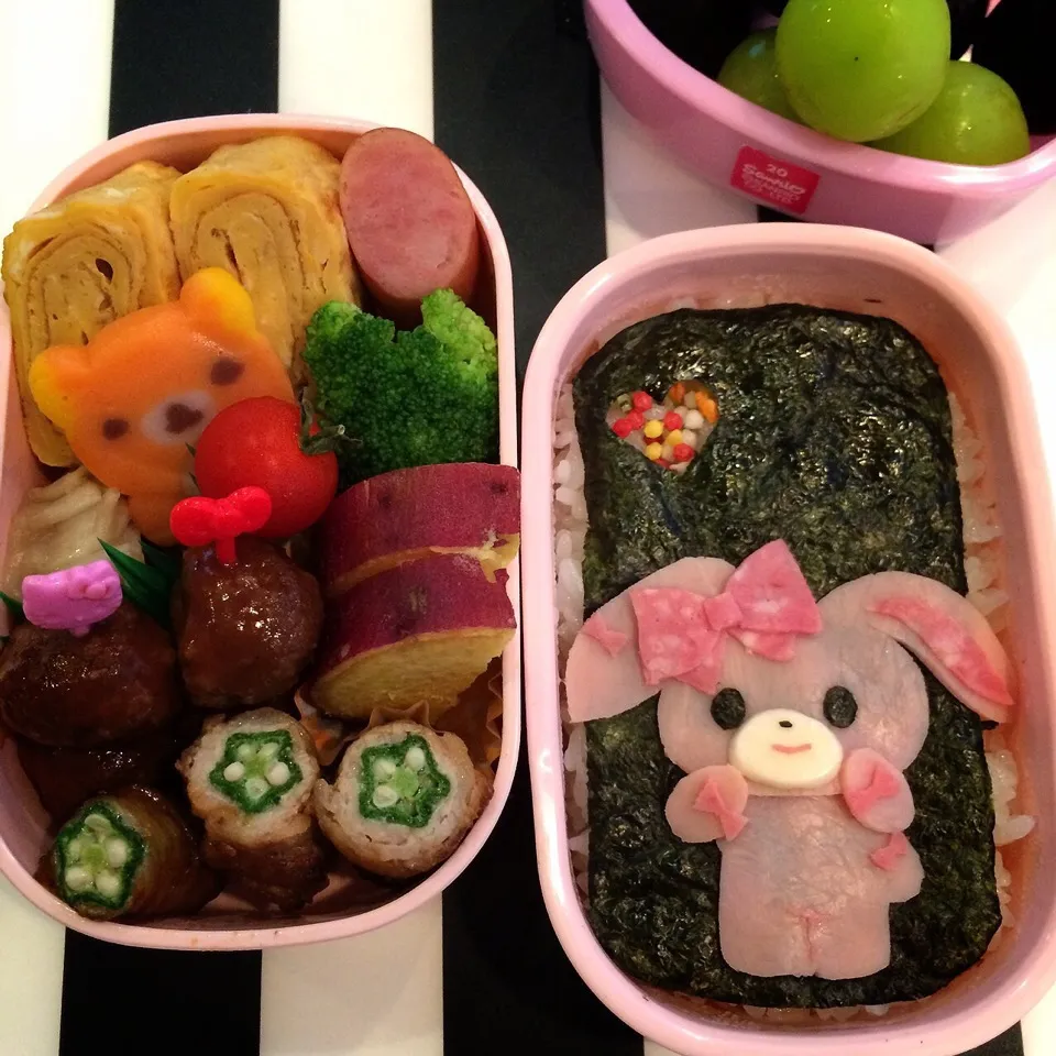 Snapdishの料理写真:ぼんぼんりぼんチャンお弁当☺︎|あみん´ω`)ﾉさん