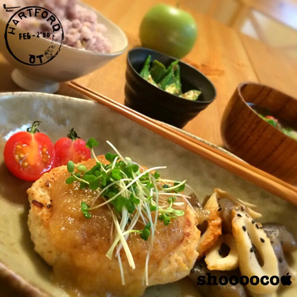 コバ○集めながら…豆腐ハンバーグ。|shoooocoさん