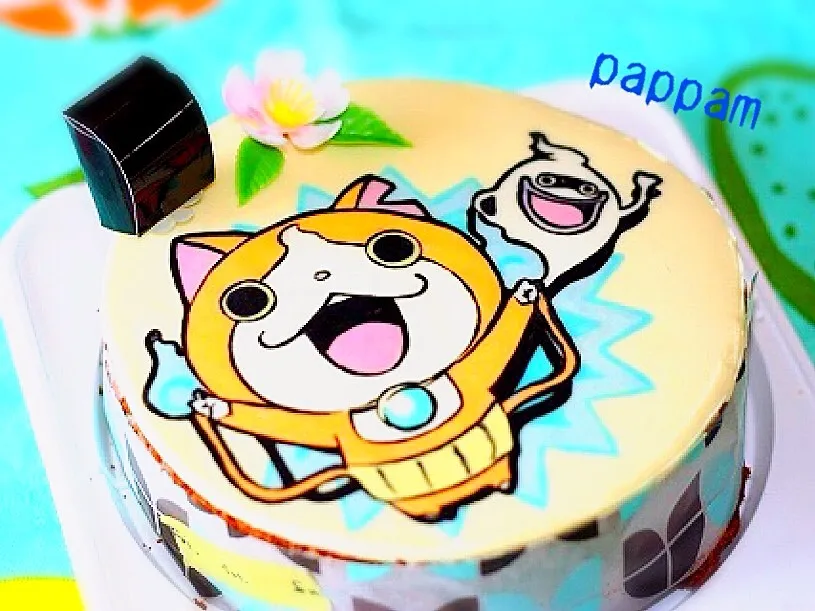 キャラチョコケーキ:妖怪ウォッチ⭐️ジバニャンandウィスパー|ぱっぱむさん