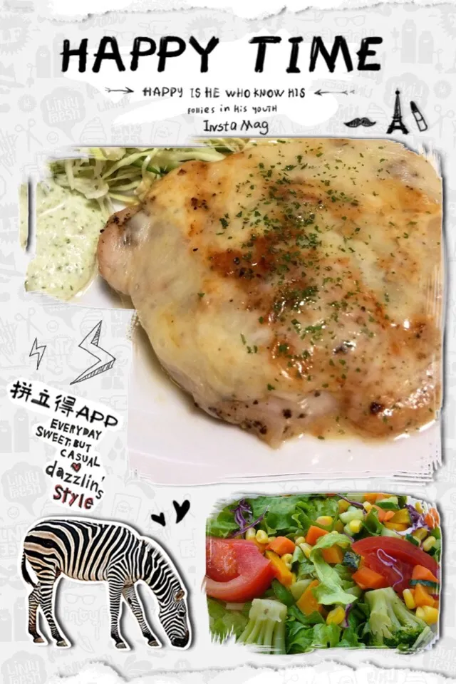 Snapdishの料理写真:Pork cheese grilled lemon salt|NikkyLoveさん