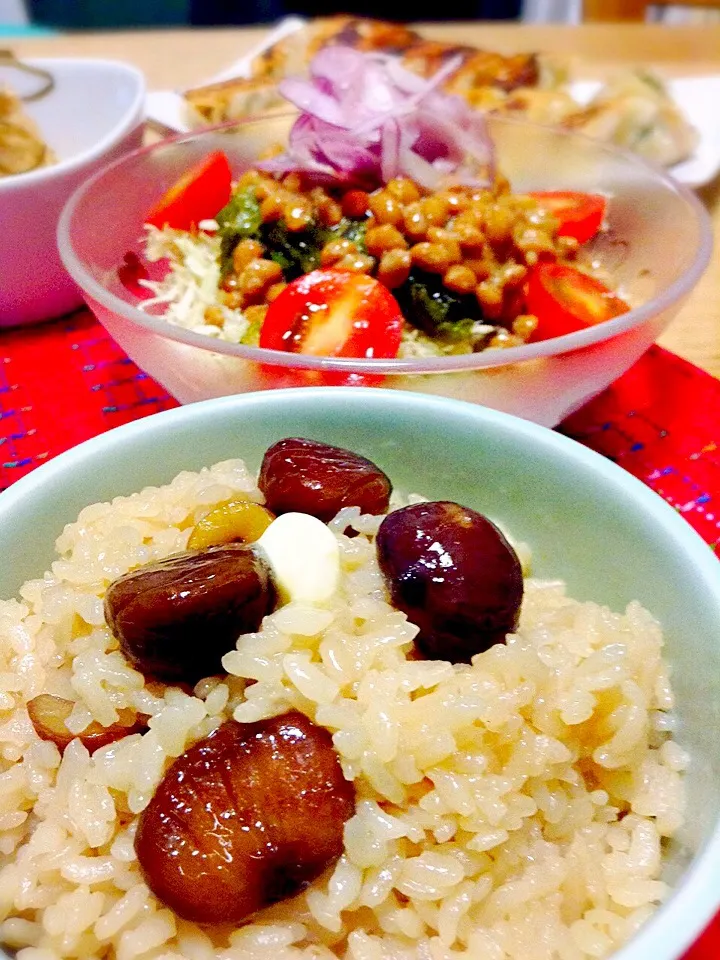 Snapdishの料理写真:🌰甘栗とバターの炊き込みご飯|かずきっちんさん