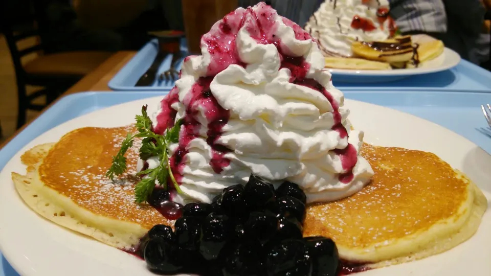 ハワイアンパンケーキファクトリー
岐阜・イオンモール各務原店
ブルーベリーパンケーキ|meguromenさん