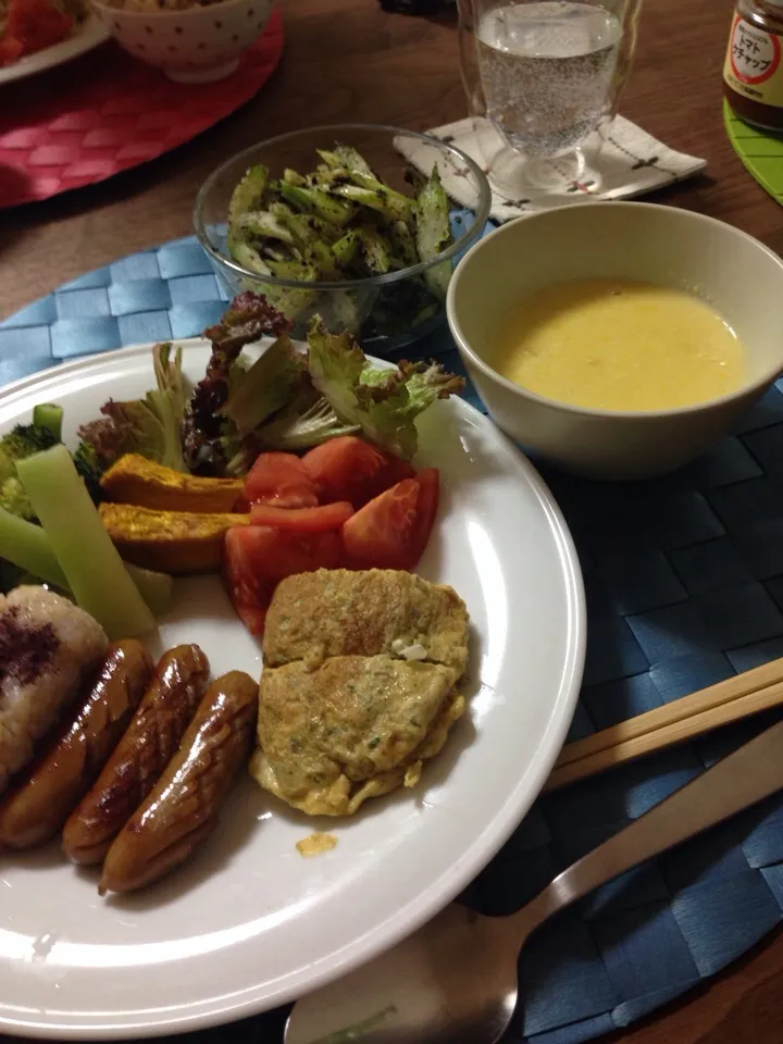 朝食⁉︎夕食です😁|myuさん