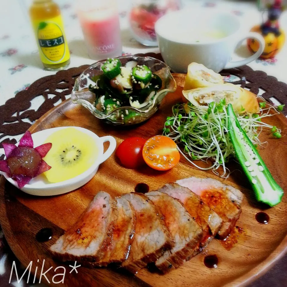 焼き過ぎローストビーフ(^-^;)のワンプレート|Mika❈さん