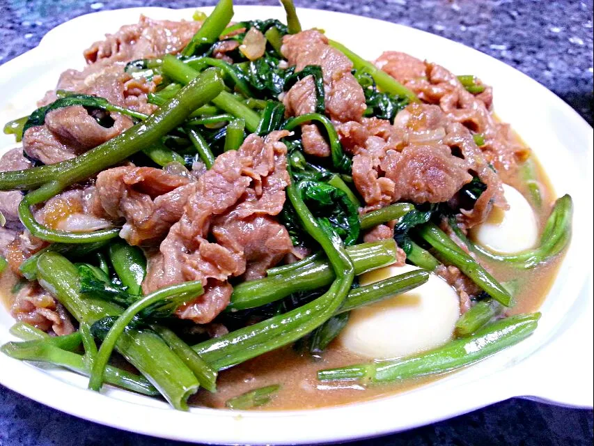 kangkung cah sapi|cherie pieさん