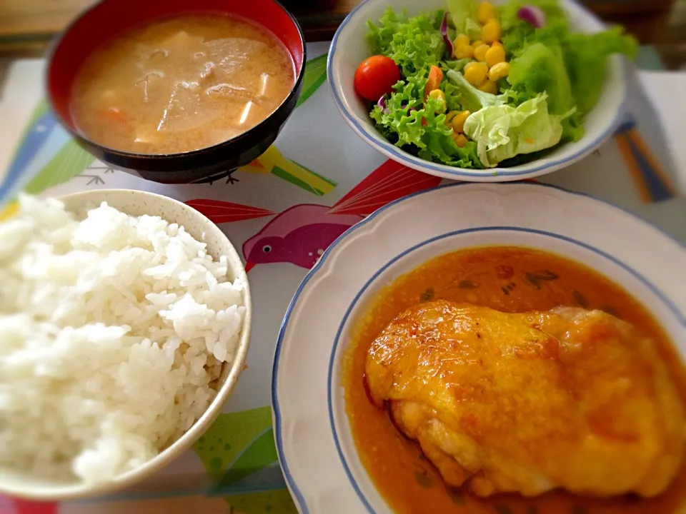 照り焼きチキン ランチ🍴|チビミミさん