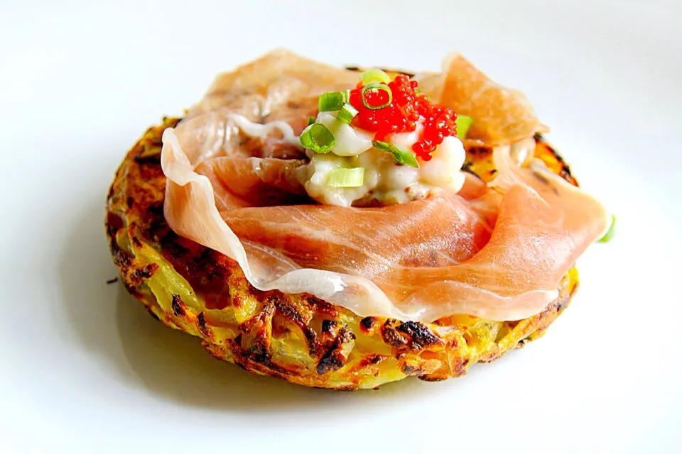 Pumpkin & Potato Latkes top with Parma Ham|Misstyさん