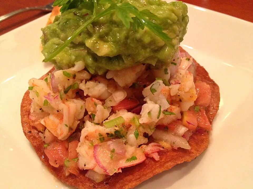 Snapdishの料理写真:Shrimp Ceviche Tostada|Chris Shannonさん