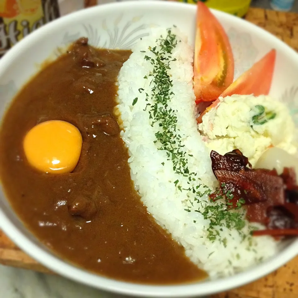 自家製福神漬けで、ダムカレー🍛|にょんにいさん