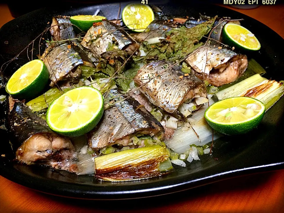 Cedro🍋さんの料理 Pesce alla griglia  イタリアンぽい焼き魚、旬のアジで(｡-_-｡)を北海道サンマで！|翠さん