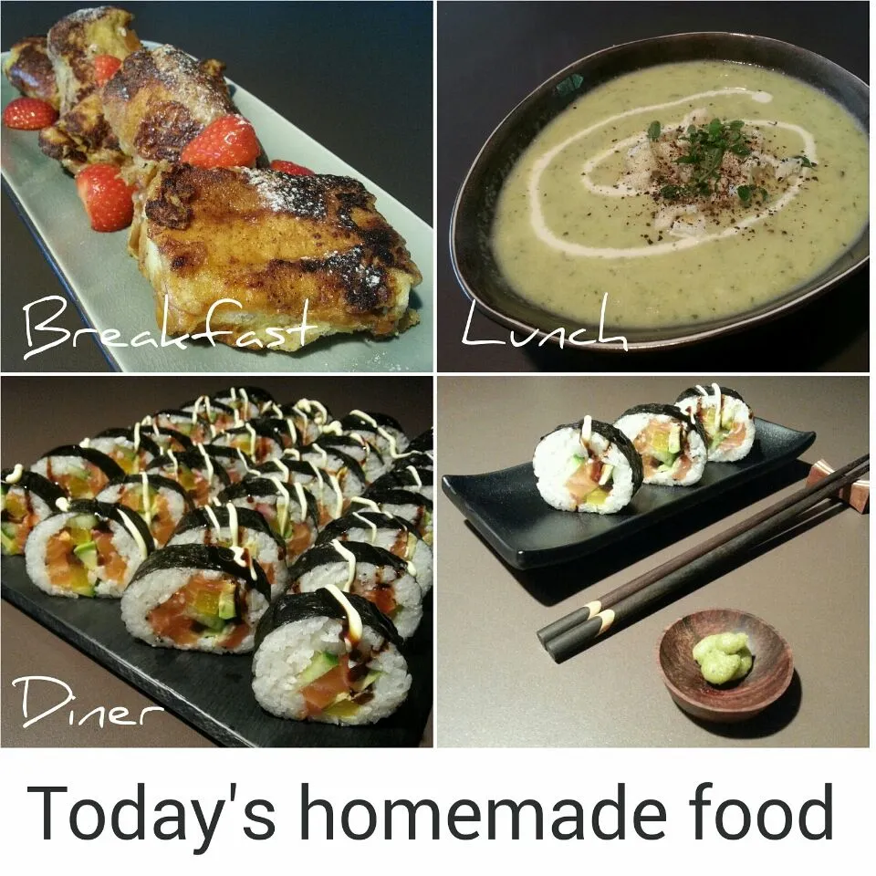 French toast, zucchini soup and sushi|Frank&Jolanda - Eteninbeeldさん