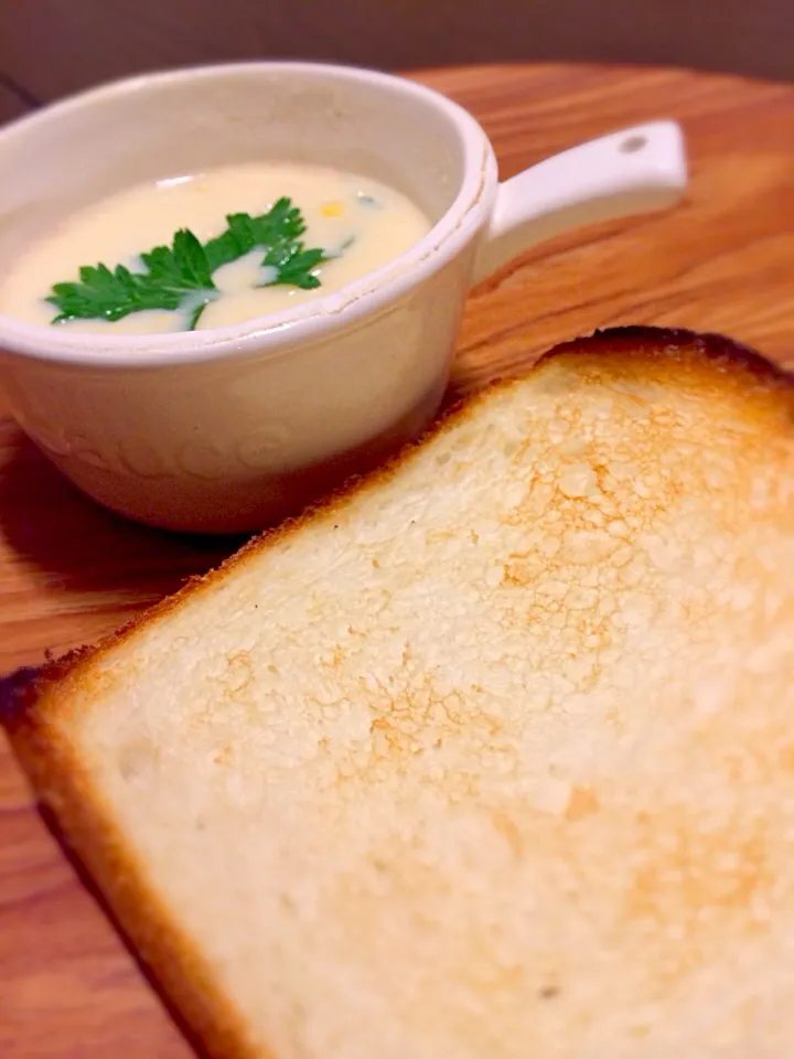 フランス食パンとスープ|まなまなさん