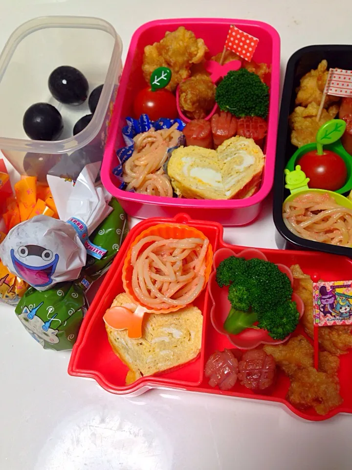 Snapdishの料理写真:手作り♡運動会のお弁当。|mari♡（もも(*´∀｀*)♪）さん