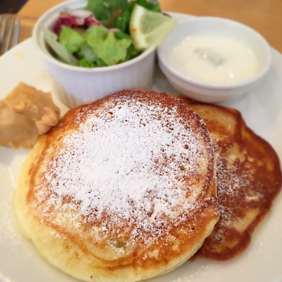 Snapdishの料理写真:ZARAME Cafeのパンケーキモーニング＋200円|つぼたけちゃん🍷さん