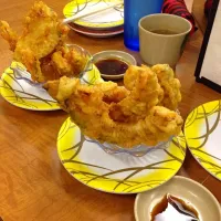 Tempura kabocha (pumpkin)|Shelly Larsonさん