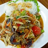 Snapdishの料理写真:#Papaya salad Vientiane style|Vientiane Kitchen Sukhumvitさん