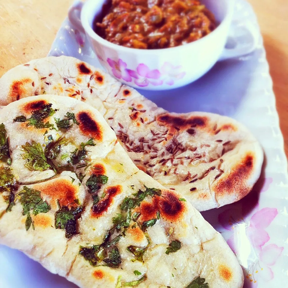 Indian tonight. I made Naan. 🙏|mamaeriさん