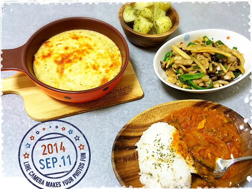 Snapdishの料理写真:9/11の夕ご飯🍴|みきぴょん♪さん