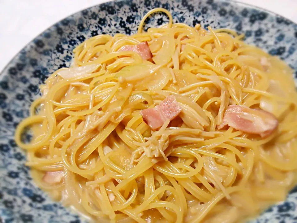 えのきとベーコンのパスタ|のみやんぬさん