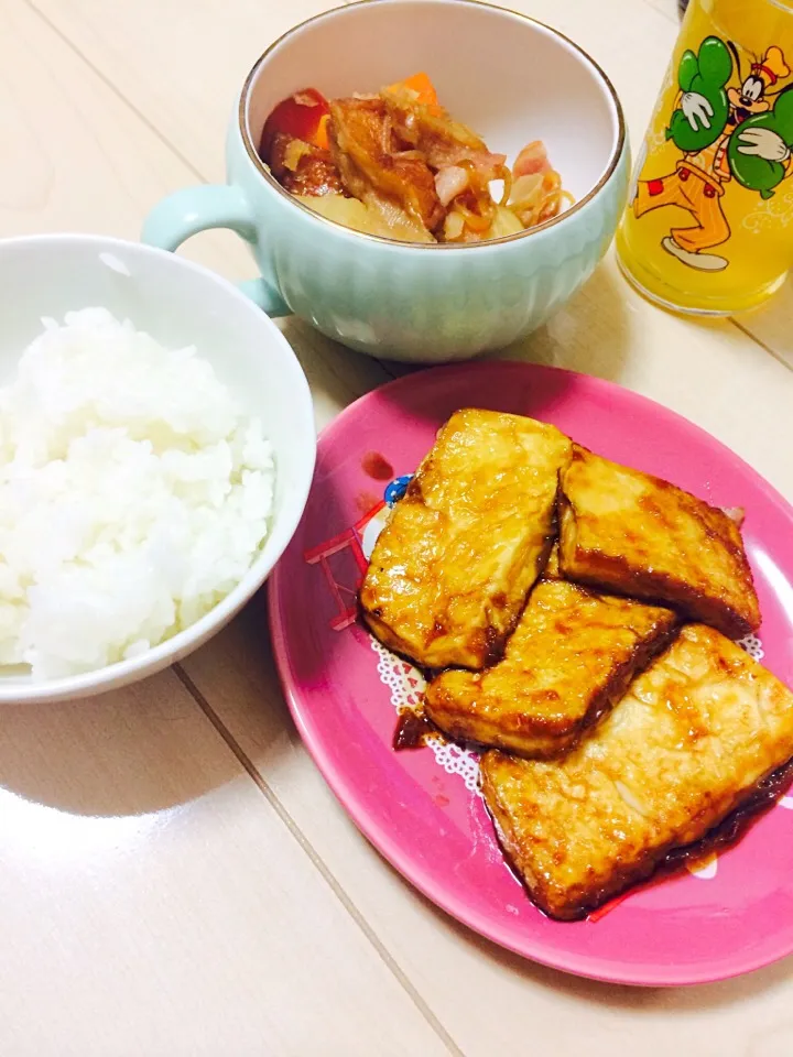 豆腐ステーキ 肉じゃが|だいずさん